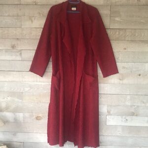Linda Lindstrom knit maxi open style cardigan